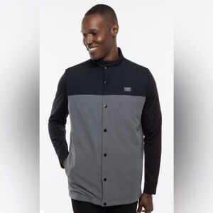 Travis Mathew Navigational Report Men’s Black and Gray Performance Golf Vest NWT